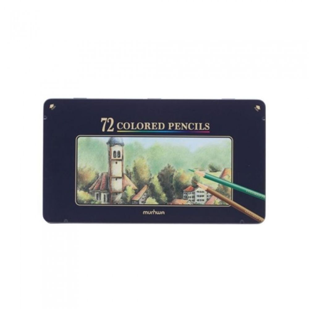 MUNHWA Nexpro Premium Oil-Based Colored Pencil Set | 72 Artist-Grade Colors | Professional Tin Case | Smooth Blending & Layering | KC Certified | Made in Korea